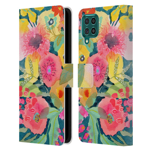 Suzanne Allard Floral Graphics Delightful Leather Book Wallet Case Cover For Samsung Galaxy F62 (2021)