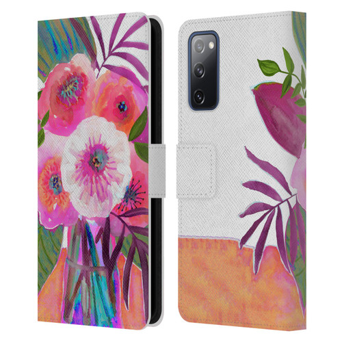 Suzanne Allard Floral Graphics Sunrise Bouquet Purples Leather Book Wallet Case Cover For Samsung Galaxy S20 FE / 5G