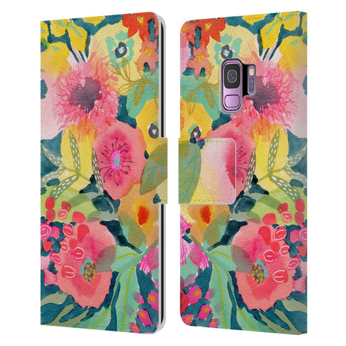 Suzanne Allard Floral Graphics Delightful Leather Book Wallet Case Cover For Samsung Galaxy S9