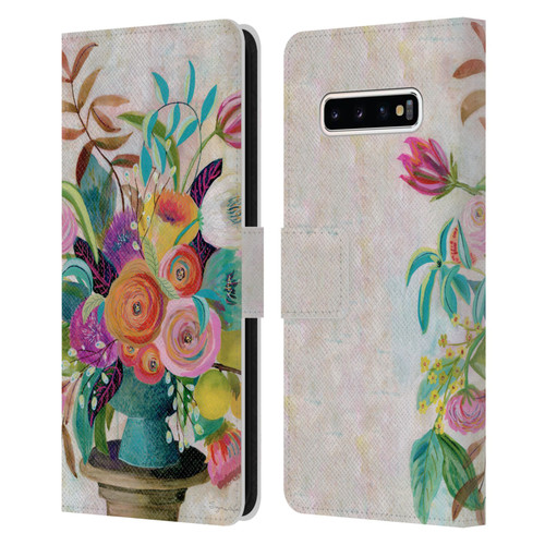 Suzanne Allard Floral Graphics Charleston Glory Leather Book Wallet Case Cover For Samsung Galaxy S10+ / S10 Plus