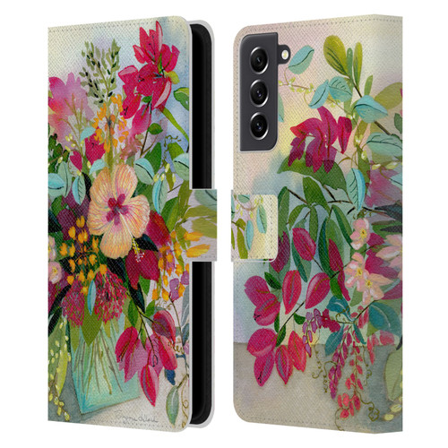 Suzanne Allard Floral Graphics Flamands Leather Book Wallet Case Cover For Samsung Galaxy S21 FE 5G