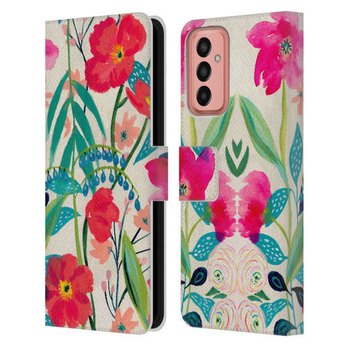 Suzanne Allard Floral Graphics Garden Party Leather Book Wallet Case Cover For Samsung Galaxy M13 (2022)