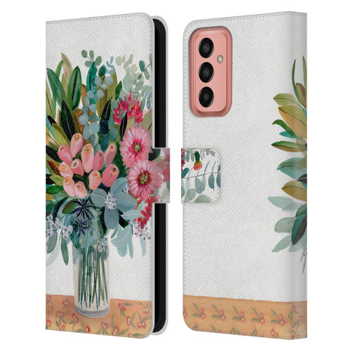 Suzanne Allard Floral Graphics Magnolia Surrender Leather Book Wallet Case Cover For Samsung Galaxy M13 (2022)