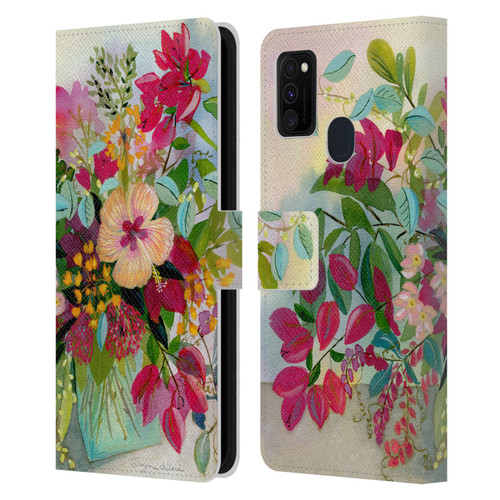 Suzanne Allard Floral Graphics Flamands Leather Book Wallet Case Cover For Samsung Galaxy M30s (2019)/M21 (2020)