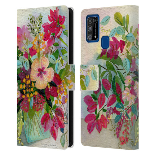 Suzanne Allard Floral Graphics Flamands Leather Book Wallet Case Cover For Samsung Galaxy M31 (2020)