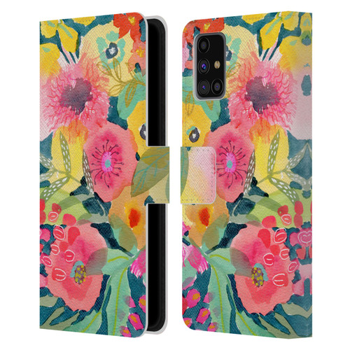 Suzanne Allard Floral Graphics Delightful Leather Book Wallet Case Cover For Samsung Galaxy M31s (2020)