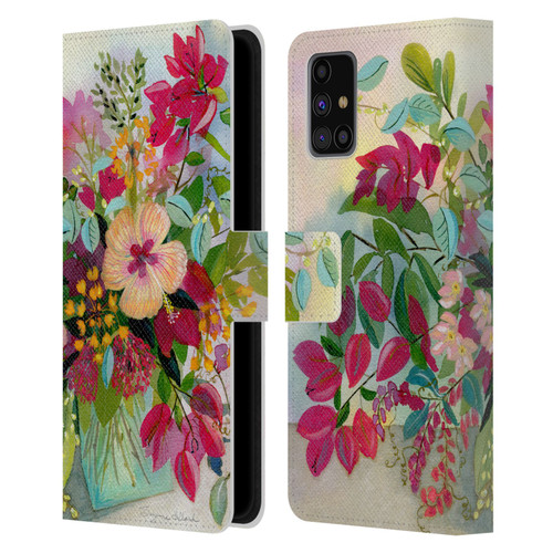 Suzanne Allard Floral Graphics Flamands Leather Book Wallet Case Cover For Samsung Galaxy M31s (2020)