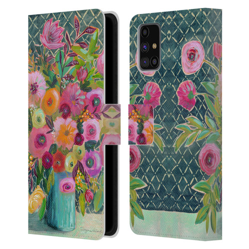 Suzanne Allard Floral Graphics Hope Springs Leather Book Wallet Case Cover For Samsung Galaxy M31s (2020)