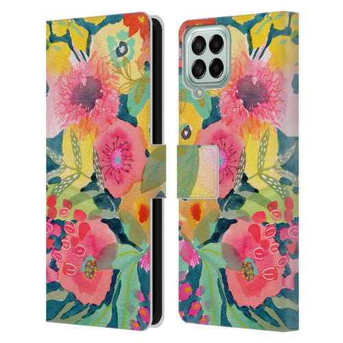 Suzanne Allard Floral Graphics Delightful Leather Book Wallet Case Cover For Samsung Galaxy M33 (2022)