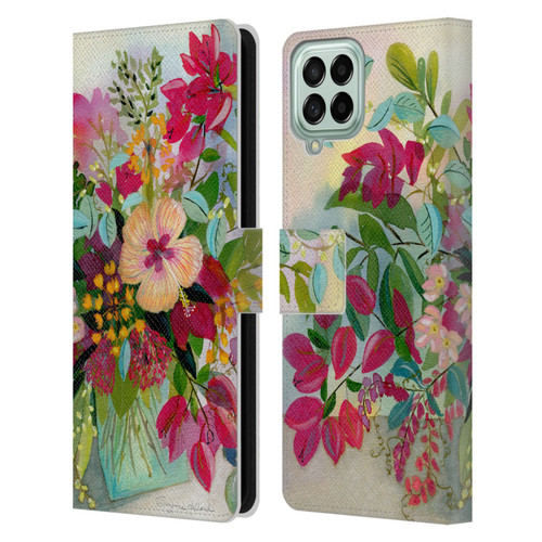 Suzanne Allard Floral Graphics Flamands Leather Book Wallet Case Cover For Samsung Galaxy M33 (2022)