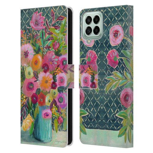 Suzanne Allard Floral Graphics Hope Springs Leather Book Wallet Case Cover For Samsung Galaxy M33 (2022)