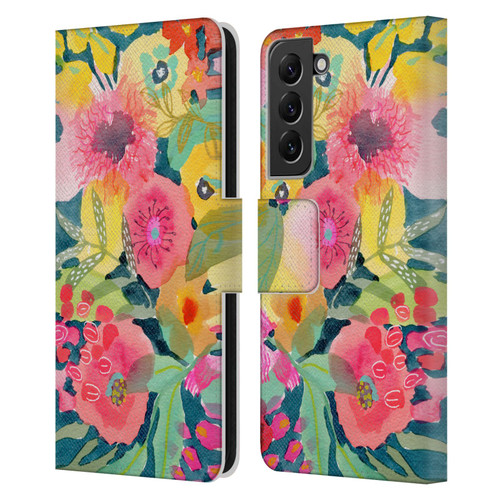 Suzanne Allard Floral Graphics Delightful Leather Book Wallet Case Cover For Samsung Galaxy S22+ 5G
