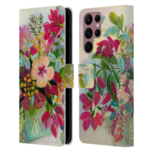 Suzanne Allard Floral Graphics Flamands Leather Book Wallet Case Cover For Samsung Galaxy S22 Ultra 5G