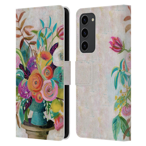 Suzanne Allard Floral Graphics Charleston Glory Leather Book Wallet Case Cover For Samsung Galaxy S23+ 5G