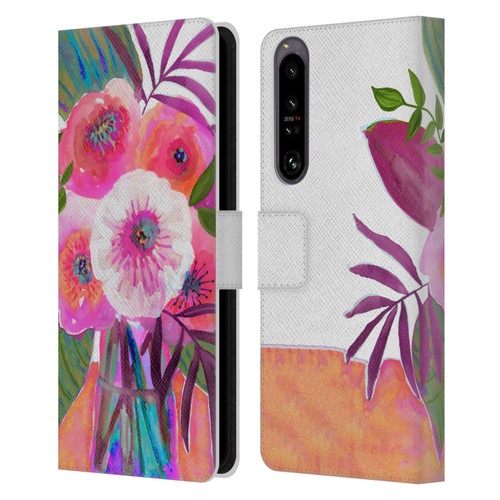 Suzanne Allard Floral Graphics Sunrise Bouquet Purples Leather Book Wallet Case Cover For Sony Xperia 1 IV