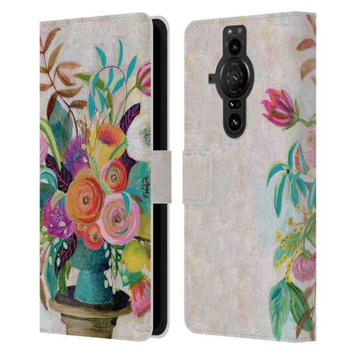 Suzanne Allard Floral Graphics Charleston Glory Leather Book Wallet Case Cover For Sony Xperia Pro-I