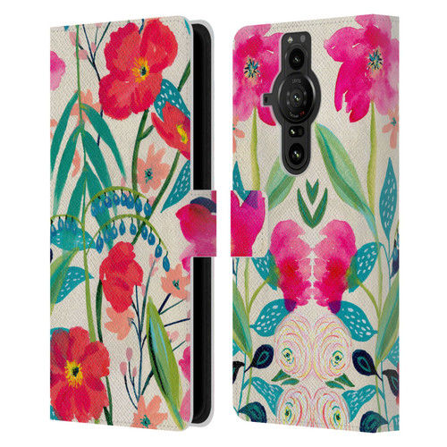 Suzanne Allard Floral Graphics Garden Party Leather Book Wallet Case Cover For Sony Xperia Pro-I