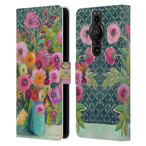 Suzanne Allard Floral Graphics Hope Springs Leather Book Wallet Case Cover For Sony Xperia Pro-I