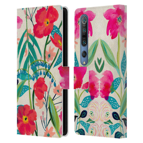 Suzanne Allard Floral Graphics Garden Party Leather Book Wallet Case Cover For Xiaomi Mi 10 5G / Mi 10 Pro 5G