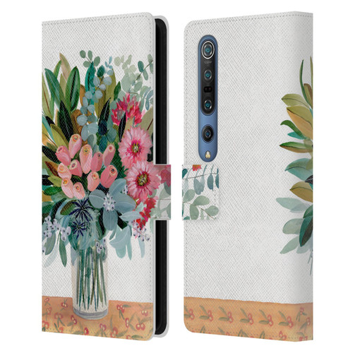 Suzanne Allard Floral Graphics Magnolia Surrender Leather Book Wallet Case Cover For Xiaomi Mi 10 5G / Mi 10 Pro 5G