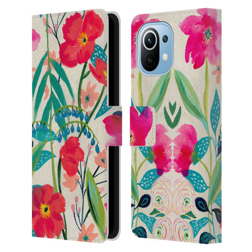 Suzanne Allard Floral Graphics Garden Party Leather Book Wallet Case Cover For Xiaomi Mi 11