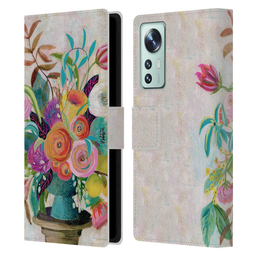 Suzanne Allard Floral Graphics Charleston Glory Leather Book Wallet Case Cover For Xiaomi 12