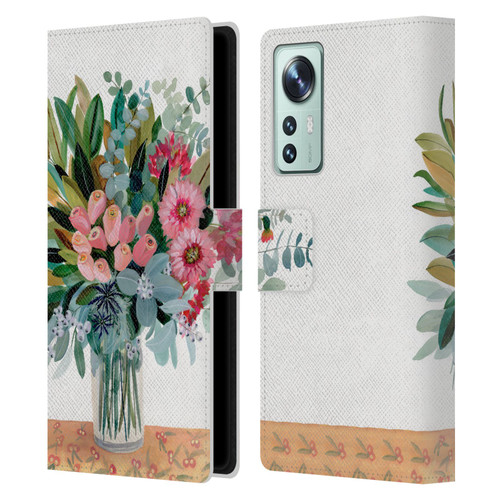 Suzanne Allard Floral Graphics Magnolia Surrender Leather Book Wallet Case Cover For Xiaomi 12
