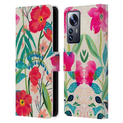 Suzanne Allard Floral Graphics Garden Party Leather Book Wallet Case Cover For Xiaomi 12 Pro