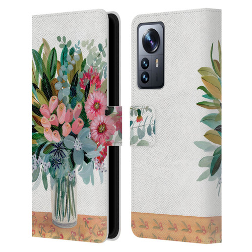 Suzanne Allard Floral Graphics Magnolia Surrender Leather Book Wallet Case Cover For Xiaomi 12 Pro