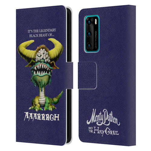 Monty Python Key Art Black Beast Of Aaarrrgh Leather Book Wallet Case Cover For Huawei P40 5G