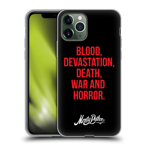 Monty Python Key Art Blood Devastation Death War And Horror Soft Gel Case for Apple iPhone 11 Pro