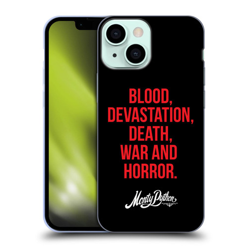 Monty Python Key Art Blood Devastation Death War And Horror Soft Gel Case for Apple iPhone 13 Mini