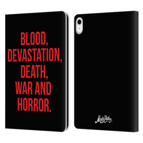 Monty Python Key Art Blood Devastation Death War And Horror Leather Book Wallet Case Cover For Apple iPad 10.9 (2022)