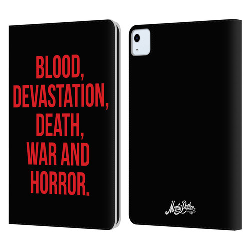 Monty Python Key Art Blood Devastation Death War And Horror Leather Book Wallet Case Cover For Apple iPad Air 2020 / 2022
