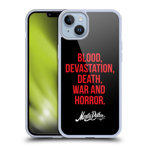 Monty Python Key Art Blood Devastation Death War And Horror Soft Gel Case for Apple iPhone 14 Plus