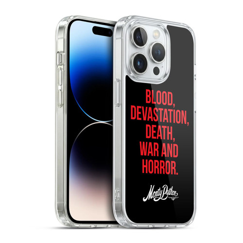 Monty Python Key Art Blood Devastation Death War And Horror Soft Gel Case for Apple iPhone 14 Pro & MagSafe