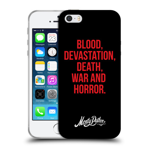 Monty Python Key Art Blood Devastation Death War And Horror Soft Gel Case for Apple iPhone 5 / 5s / iPhone SE 2016