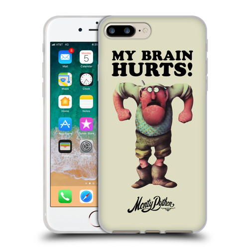 Monty Python Key Art My Brain Hurts Soft Gel Case for Apple iPhone 7 Plus / iPhone 8 Plus