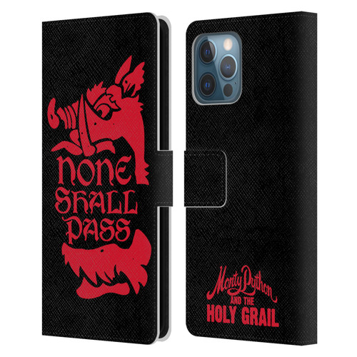 Monty Python Key Art None Shall Pass Leather Book Wallet Case Cover For Apple iPhone 12 Pro Max