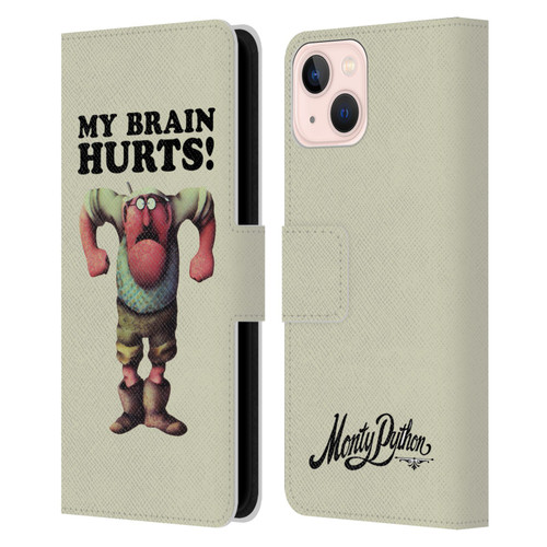 Monty Python Key Art My Brain Hurts Leather Book Wallet Case Cover For Apple iPhone 13