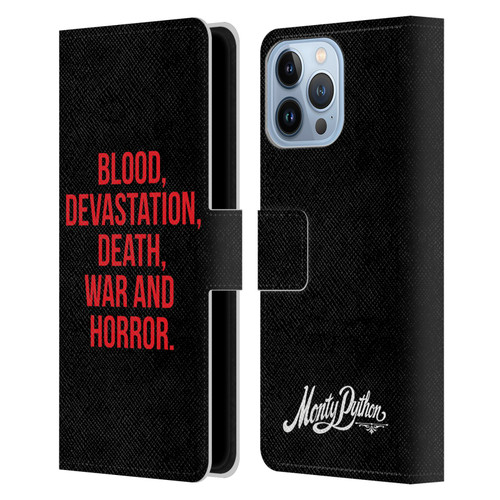Monty Python Key Art Blood Devastation Death War And Horror Leather Book Wallet Case Cover For Apple iPhone 13 Pro Max