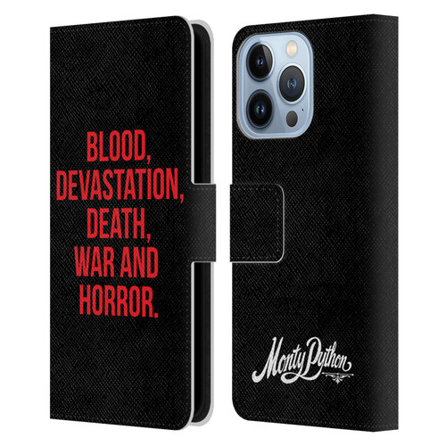 Monty Python Key Art Blood Devastation Death War And Horror Leather Book Wallet Case Cover For Apple iPhone 13 Pro