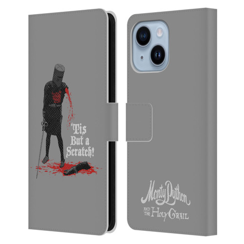 Monty Python Key Art Tis But A Scratch Leather Book Wallet Case Cover For Apple iPhone 14 Plus