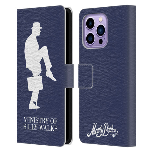 Monty Python Key Art Ministry Of Silly Walks Leather Book Wallet Case Cover For Apple iPhone 14 Pro Max