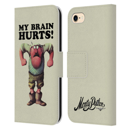 Monty Python Key Art My Brain Hurts Leather Book Wallet Case Cover For Apple iPhone 7 / 8 / SE 2020 & 2022