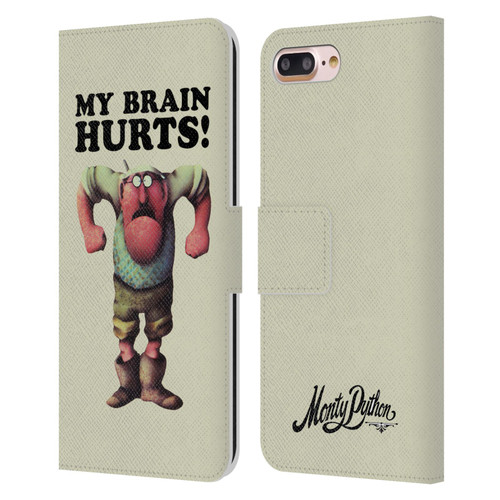 Monty Python Key Art My Brain Hurts Leather Book Wallet Case Cover For Apple iPhone 7 Plus / iPhone 8 Plus