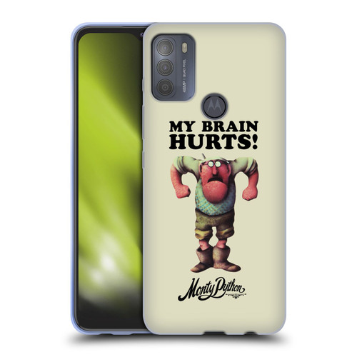 Monty Python Key Art My Brain Hurts Soft Gel Case for Motorola Moto G50