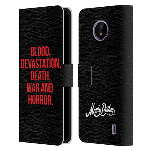 Monty Python Key Art Blood Devastation Death War And Horror Leather Book Wallet Case Cover For Nokia C10 / C20
