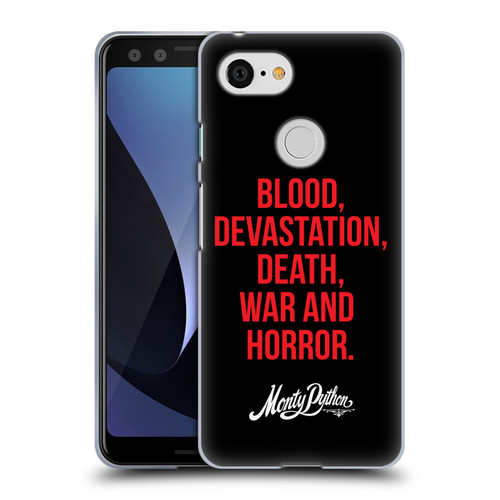 Monty Python Key Art Blood Devastation Death War And Horror Soft Gel Case for Google Pixel 3