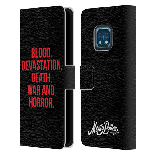 Monty Python Key Art Blood Devastation Death War And Horror Leather Book Wallet Case Cover For Nokia XR20